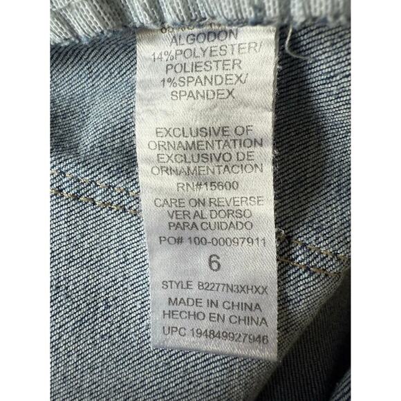 Democracy Ab Technology Jeans Size 6 Womens Skinny Raw Hem Denim Stretch - Picture 7 of 8